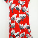 Second-Hand - Boutique Moschino Swanky Red Patterned Mini Dress Size 6 - SwapUp