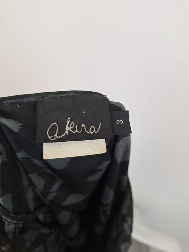 Second-Hand - Akira Unique Elevated Tie Up Silk Smock Dress Size L - SwapUp