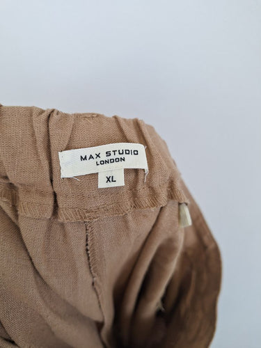 Second-Hand - Max Studio Casual Linen Blend Smart Pants Size XL - SwapUp