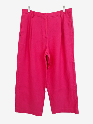 Trenery Fuchsia Linen Straight Leg Pants Size 14