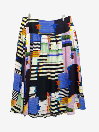 Elk Glitch Print Berg Midi Skirt Size 18