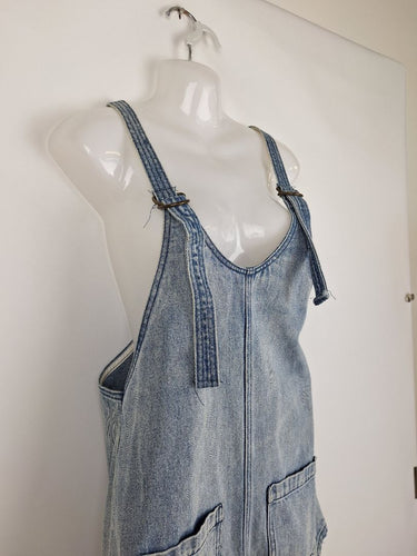 Second-Hand - Billabong Light Wash Denim Overall Size 6 - SwapUp