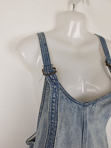 Second-Hand - Billabong Light Wash Denim Overall Size 6 - SwapUp