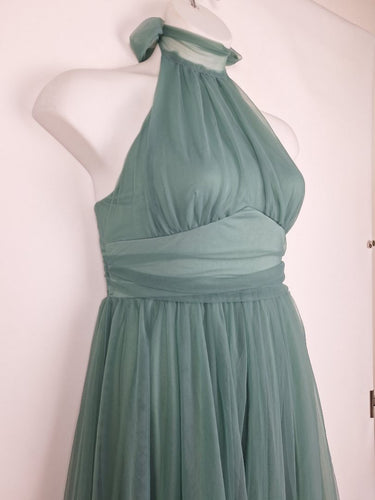 Second-Hand - Gigi and Ellla Wedding Guest Fine Tule Halter Midi Dress Size 14 - SwapUp