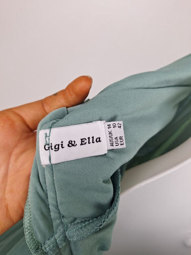 Second-Hand - Gigi and Ellla Wedding Guest Fine Tule Halter Midi Dress Size 14 - SwapUp