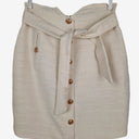 Second-Hand - Fresh Soul Classy Ivory Button Detail Pencil Mini Skirt Size 10 - SwapUp