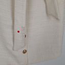 Second-Hand - Fresh Soul Classy Ivory Button Detail Pencil Mini Skirt Size 10 - SwapUp