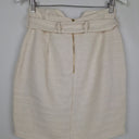 Second-Hand - Fresh Soul Classy Ivory Button Detail Pencil Mini Skirt Size 10 - SwapUp