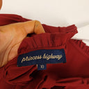 Second-Hand - Princess Highway Rhubarb Frill Neck Blouse Size 10 - SwapUp