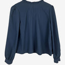 Second-Hand - Princess Highway Steel Blue Back Neck Tie Blouse Size 10 - SwapUp