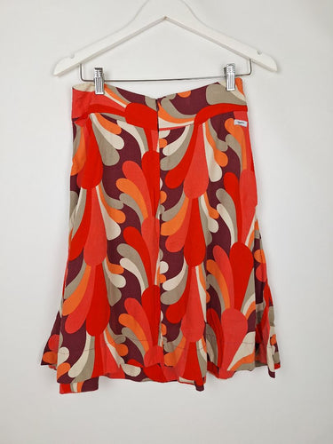 Second-Hand - Assorted Brands Retro Pattern Mini Skirt Size S - SwapUp