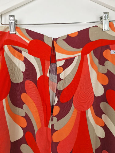 Second-Hand - Assorted Brands Retro Pattern Mini Skirt Size S - SwapUp