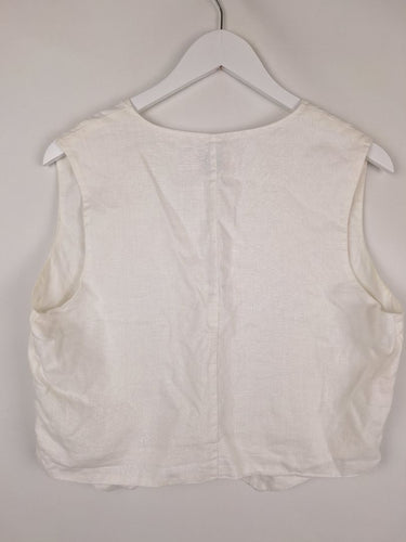 Second-Hand - DISSH Stylish Crisp Linen Vest Size 12 - SwapUp