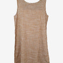 Second-Hand - Tree of Life Latte Striped Shift Mini Dress Size M - SwapUp