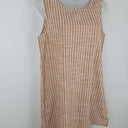 Second-Hand - Tree of Life Latte Striped Shift Mini Dress Size M - SwapUp
