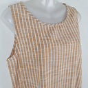 Second-Hand - Tree of Life Latte Striped Shift Mini Dress Size M - SwapUp