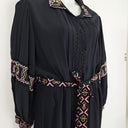 Second-Hand - Monsoon Contrast Embroidery Wavy Lace Dress Size 24 - SwapUp