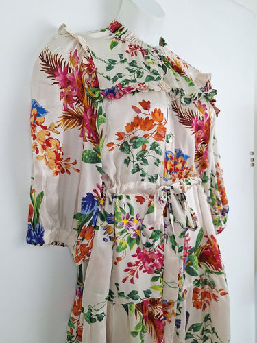 Second-Hand - LOLA Pure Silk Botanical Dress Size M - SwapUp