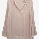 Second-Hand - Ridley Strawberry Milk Satin V Cut Blouse Size XL - SwapUp