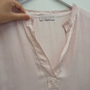 Second-Hand - Ridley Strawberry Milk Satin V Cut Blouse Size XL - SwapUp