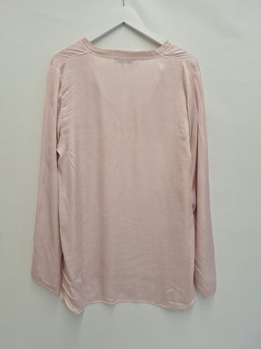 Second-Hand - Ridley Strawberry Milk Satin V Cut Blouse Size XL - SwapUp