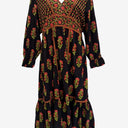 Second-Hand - Adrift Kashmir Print Long Sleeve Maxi Dress Size XXXL - SwapUp