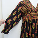 Second-Hand - Adrift Kashmir Print Long Sleeve Maxi Dress Size XXXL - SwapUp