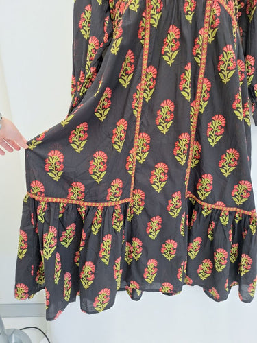Second-Hand - Adrift Kashmir Print Long Sleeve Maxi Dress Size XXXL - SwapUp