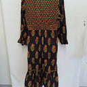 Second-Hand - Adrift Kashmir Print Long Sleeve Maxi Dress Size XXXL - SwapUp