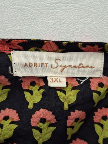 Second-Hand - Adrift Kashmir Print Long Sleeve Maxi Dress Size XXXL - SwapUp