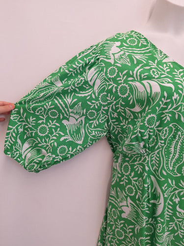 Second-Hand - Adrift Botanical Block Print Maxi Dress Size XXXL - SwapUp