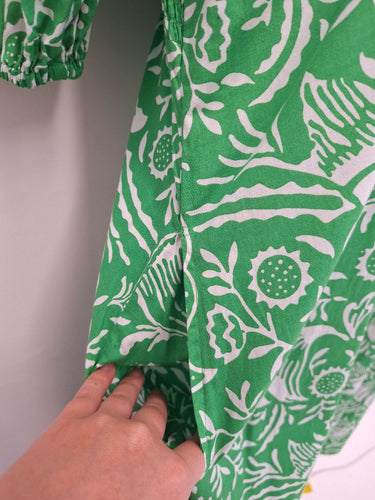 Second-Hand - Adrift Botanical Block Print Maxi Dress Size XXXL - SwapUp