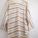 Second-Hand - Lula Soul Beachy Stripe Long High-Low Top Size XL - SwapUp
