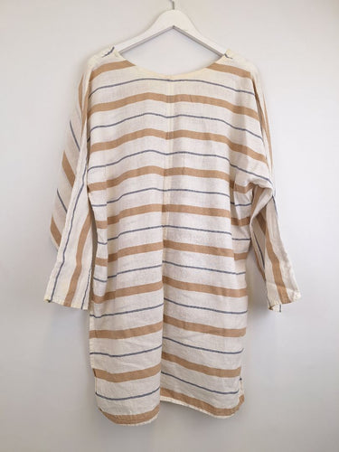 Second-Hand - Lula Soul Beachy Stripe Long High-Low Top Size XL - SwapUp