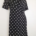 Second-Hand - Liz Jordan Sweet Polka Dot Cowl Neck Midi Dress Size 8 - SwapUp