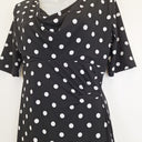Second-Hand - Liz Jordan Sweet Polka Dot Cowl Neck Midi Dress Size 8 - SwapUp