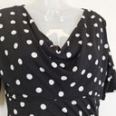 Second-Hand - Liz Jordan Sweet Polka Dot Cowl Neck Midi Dress Size 8 - SwapUp