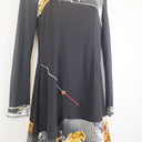 Second-Hand - Joseph Ribkoff Mesh Houndstooth Patchwork Mini Dress Size 10 - SwapUp
