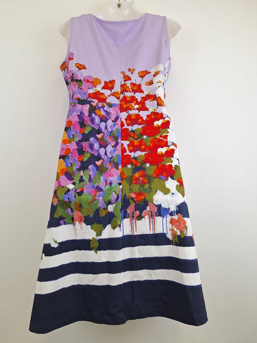 Second-Hand - Dolcezza Raindrop Painted Garden Summer Dress Size S - SwapUp