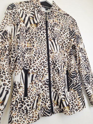 Second-Hand - Birdee Sport Leopard Zip Up Jacket Size S - SwapUp