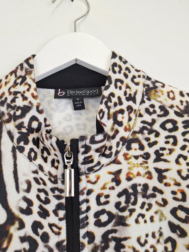 Second-Hand - Birdee Sport Leopard Zip Up Jacket Size S - SwapUp