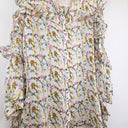 Second-Hand - Julie Fagerholt Gold Detail Frill Blouse Size S - SwapUp
