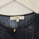 Second-Hand - Vince Pleated Dark Floral Blouse Size S - SwapUp
