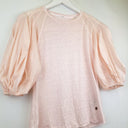 Second-Hand - Zimmermann Puff Sleeve Salmon Linen Blouse Size XS - SwapUp