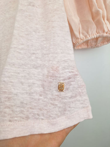 Second-Hand - Zimmermann Puff Sleeve Salmon Linen Blouse Size XS - SwapUp