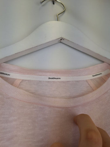 Second-Hand - Zimmermann Puff Sleeve Salmon Linen Blouse Size XS - SwapUp