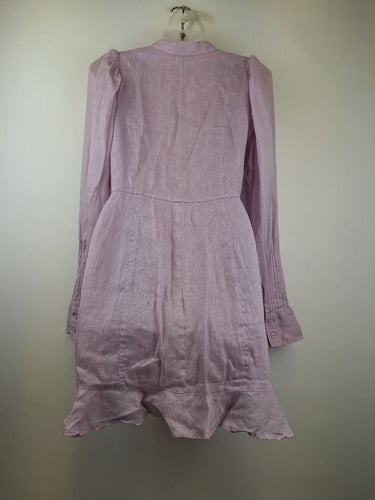Second-Hand - Joslin Lavender Bud Linen Mini Dress Size 10 - SwapUp