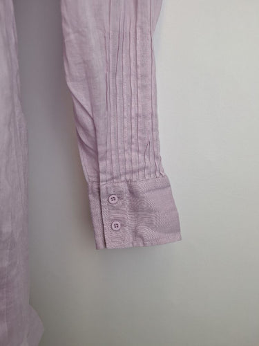 Second-Hand - Joslin Lavender Bud Linen Mini Dress Size 10 - SwapUp