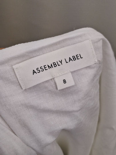 Second-Hand - Assembly Label Crisp Linen A Line Midi Dress Size 8 - SwapUp