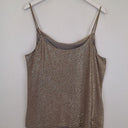 Second-Hand - Country Road Bronze Sparkle Cowl Neck Blouse Size XL - SwapUp